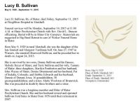 Obituary - Lucy Self Sullivan, 86 years old