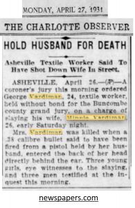<i>The Charlotte Observer</i> 27 April 1931