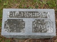 Tombstone - Lovey and Angeline Carter Blanchett (parents of Grace Caroline, Anna, and Fleurie Blanchett)