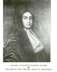 Augustine Warner Jr., Speaker of Virginia House of Burgesses